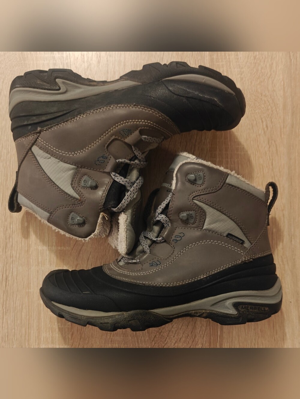 Merrell Opti-Warm Waterproof Insulated Boots Gray Women’s 7 Winter Outdoor